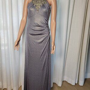 David Meister size 4 knit gown with beading
